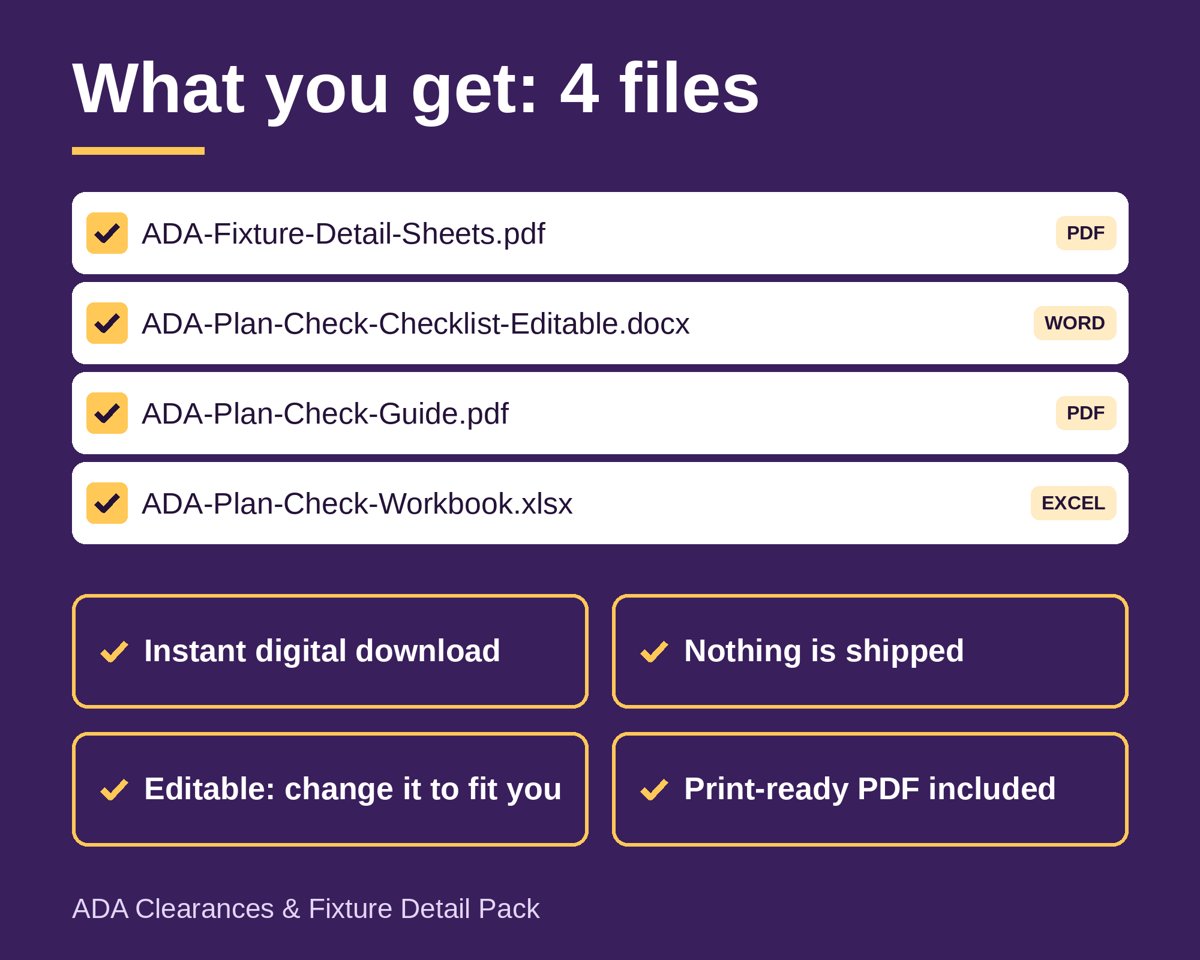 ADA Clearances Fixture Detail Pack: cover image 2