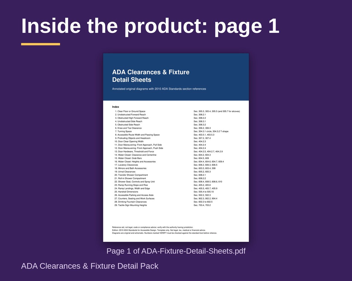ADA Clearances Fixture Detail Pack: cover image 3