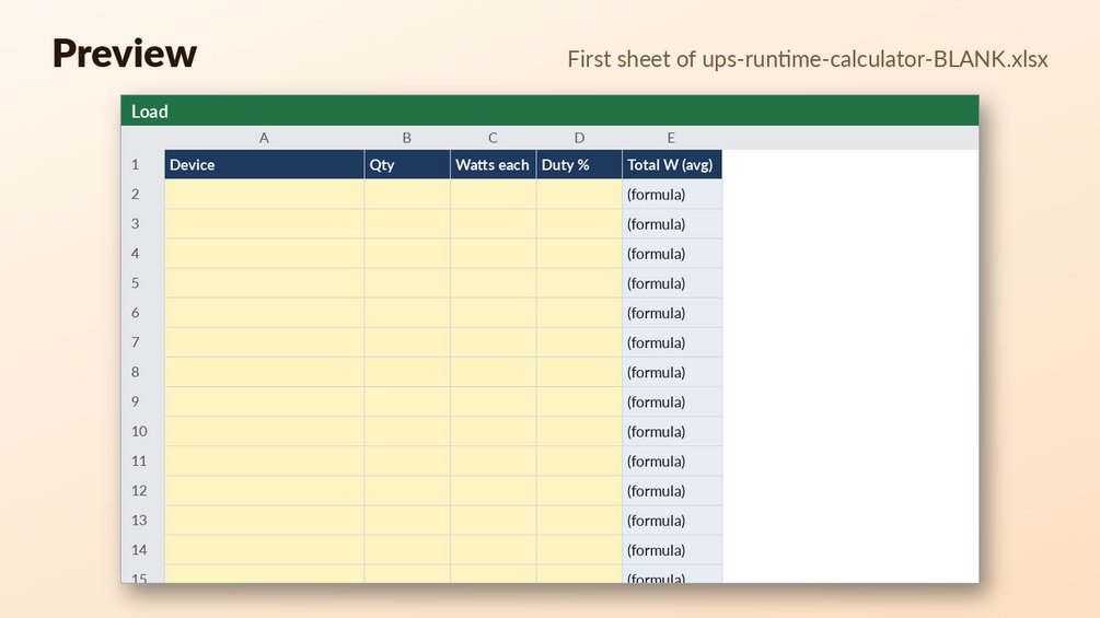 Home Lab UPS Runtime Calculator: cover image 3
