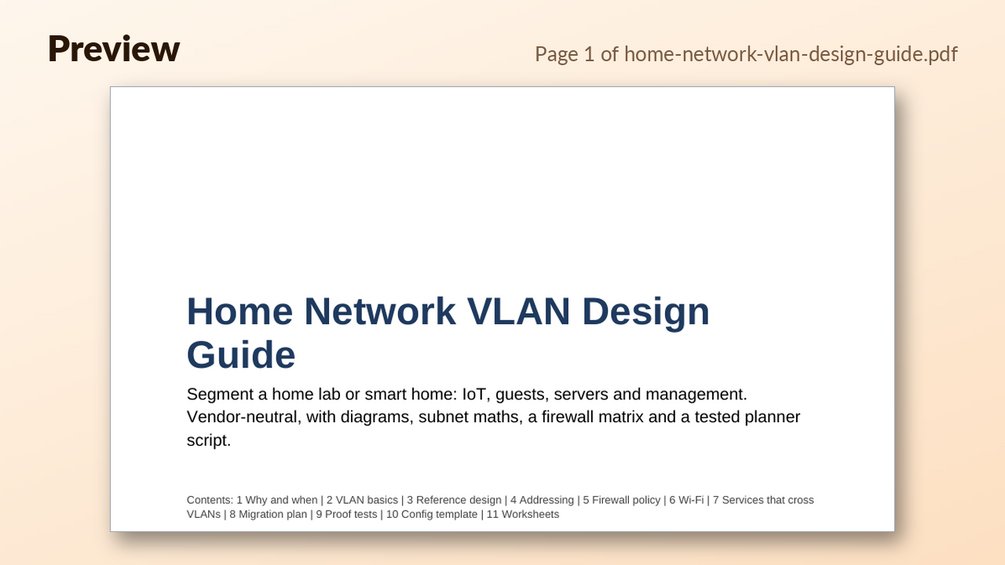 Home Network VLAN Design Guide: cover image 3