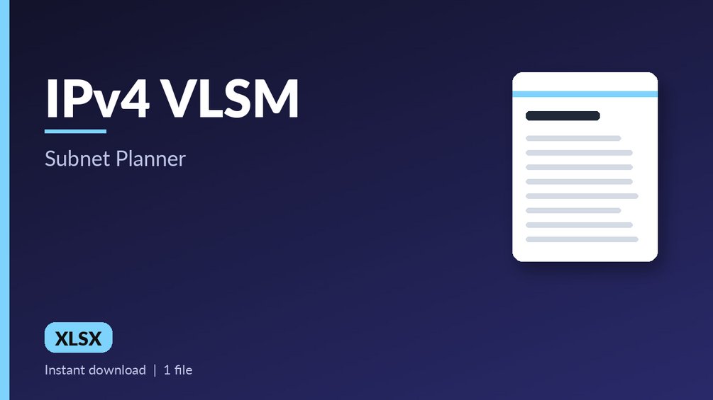 IPv4 VLSM Subnet Planner Spreadsheet: cover image 1