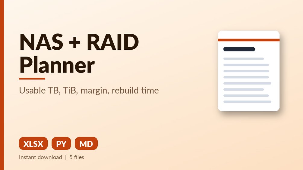 NAS Capacity and RAID Planner: cover image 1
