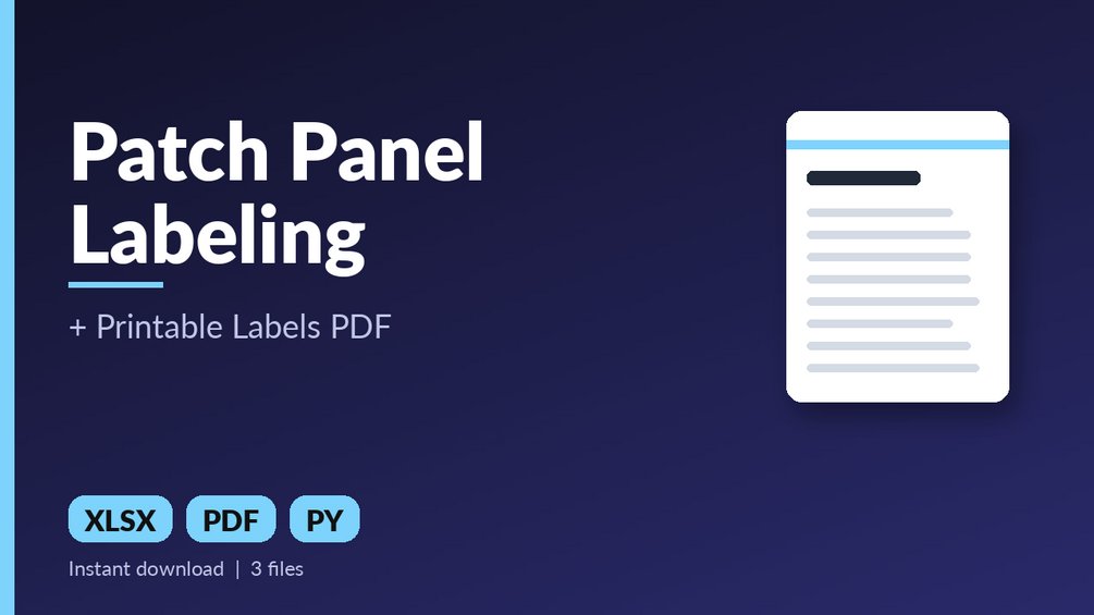 Patch Panel and Structured Cabling Labeling Sheet: cover image 1