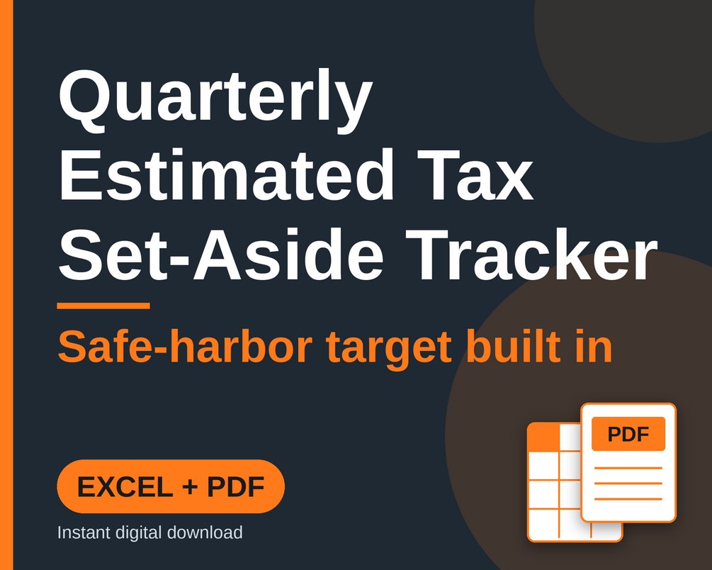 Quarterly Estimated Tax Set-Aside Tracker for Owner-Operators: cover image 1