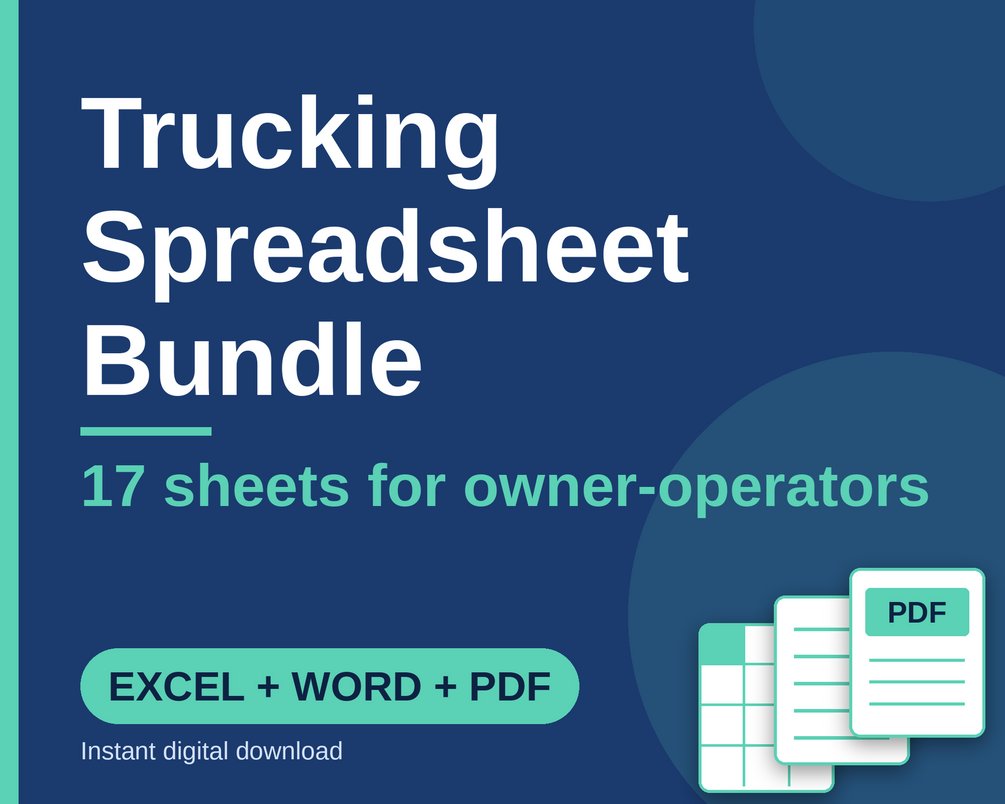 Trucking Spreadsheet Bundle: cover image 1